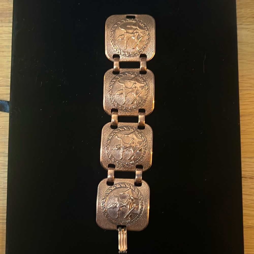 Vintage Copper Thai Panel bracelet